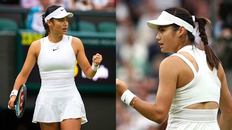 La jeune femme de 21 ans portait un délicat bracelet de perles Tiffany avec sa robe NikeCourt Slam.