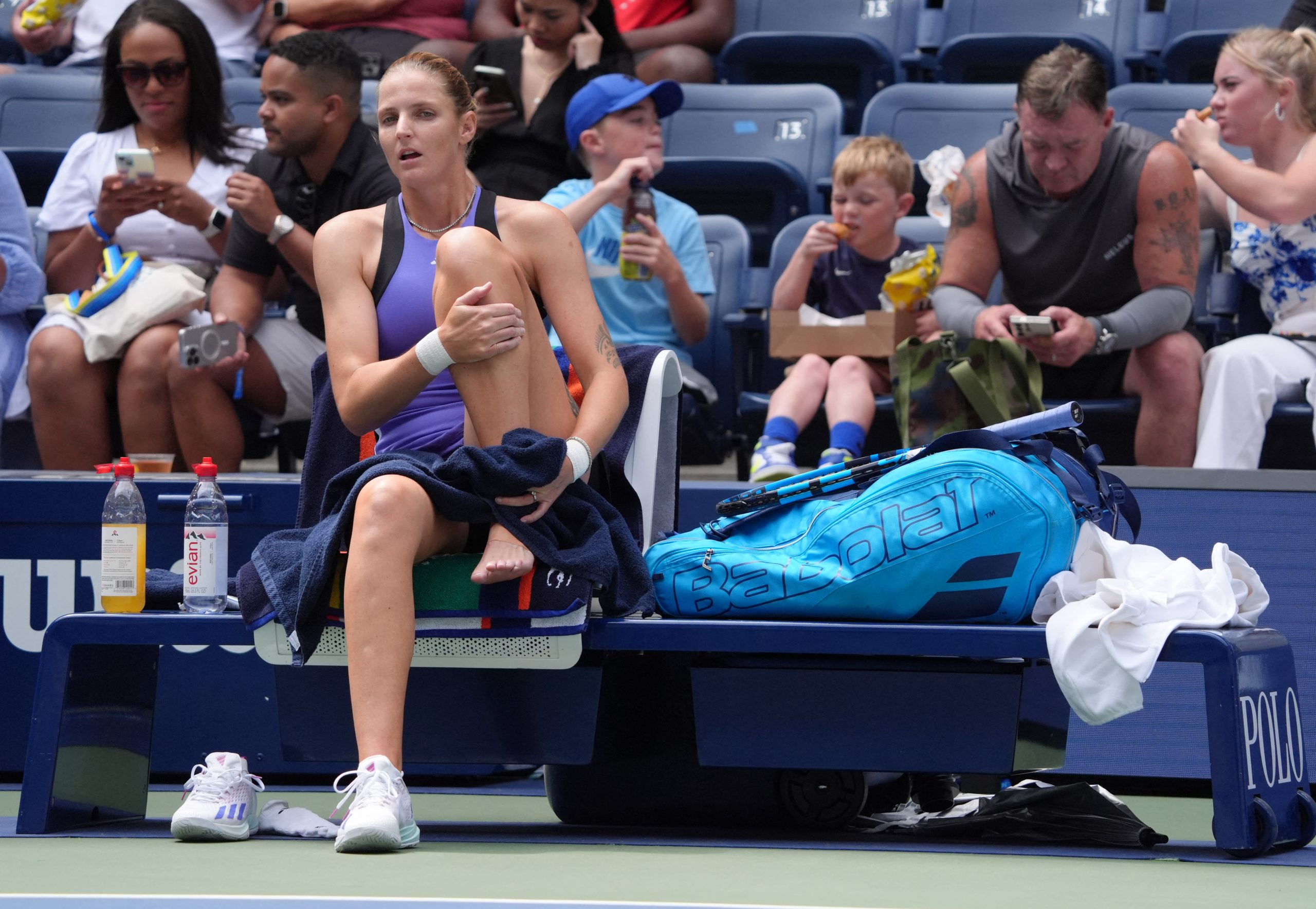 Karolina Pliskova abandonne après trois points à l'US Open en raison d'une blessure à la cheville