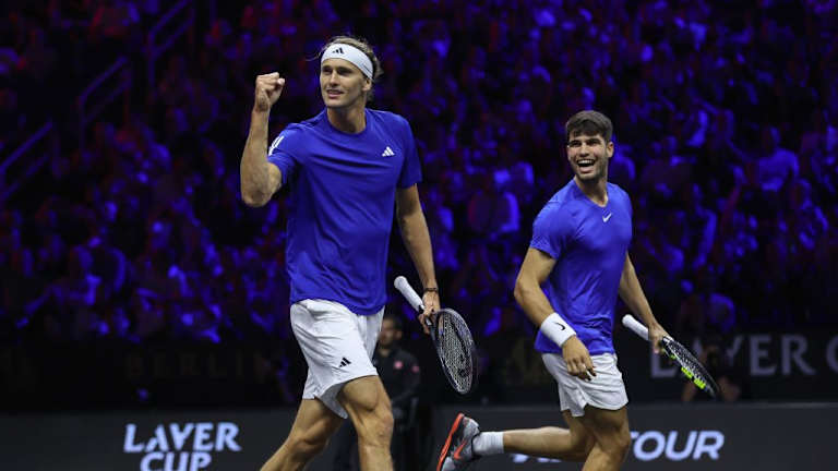 Les numéros 2 et 3 mondiaux Zverev et Alcaraz jouent tous deux pour l'équipe européenne à la Laver Cup 2024.