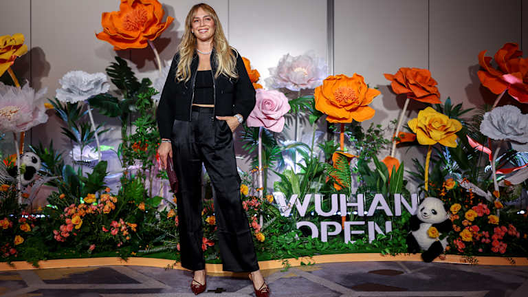 Donna Vekic était vêtue de noir dimanche soir.