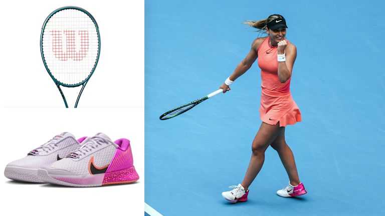 L'ancien numéro 2 mondial est en compétition avec la raquette Wilson's Blade 98 et les chaussures et vêtements de tennis Vapor Pro 2 de Nike.
