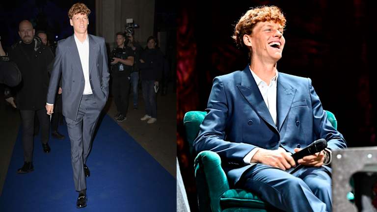 Le numéro 1 mondial Jannik Sinner porte un look 100 % Gucci.