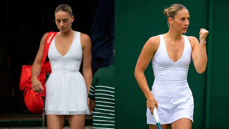 La robe virale Wimbledon de Kostyuk a été inspirée par sa robe de mariée.