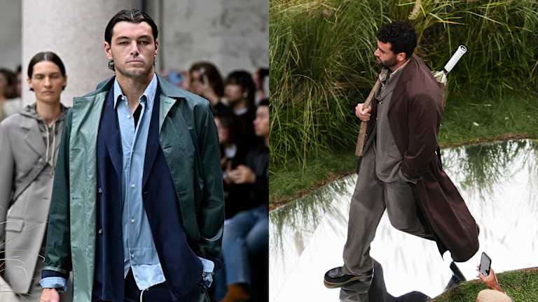 Taylor Fritz et Matteo Berrettini participent au défilé de mode BOSS à Milan.