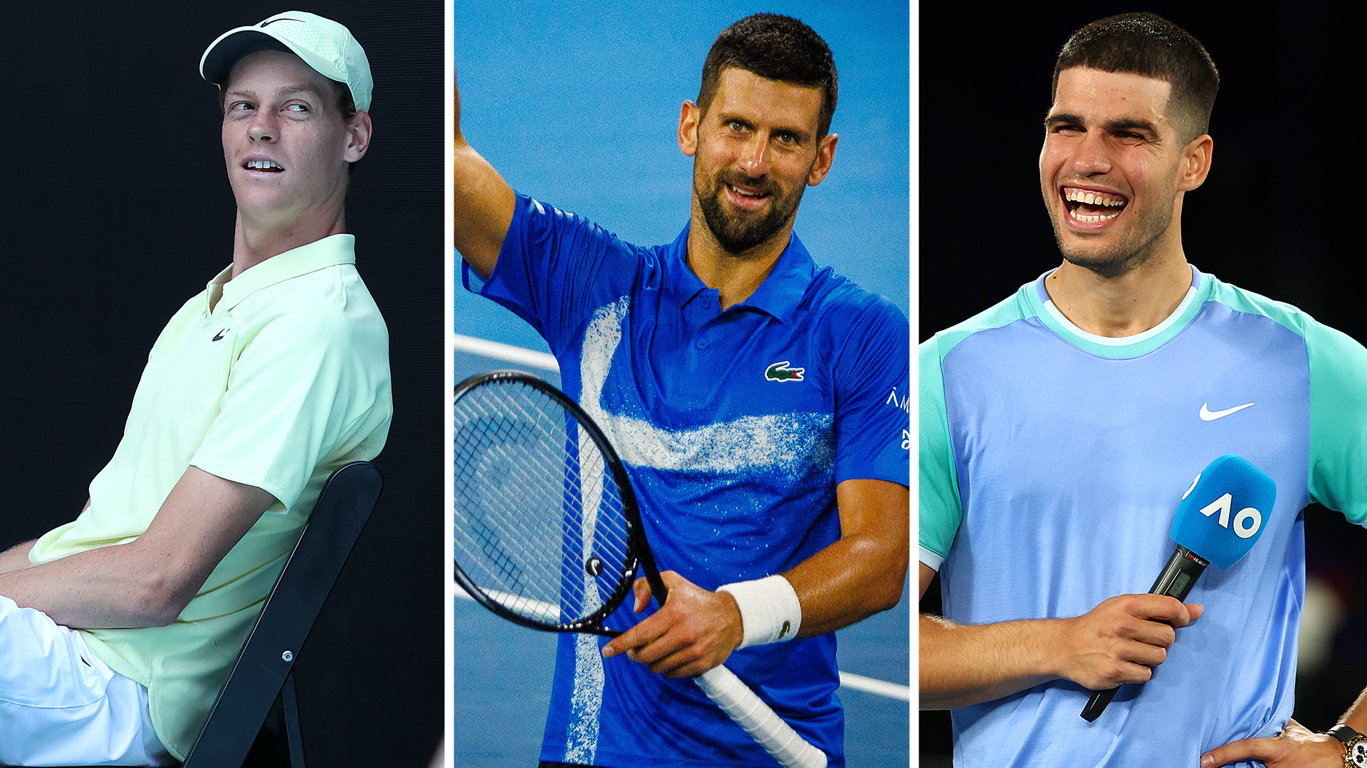 Projets du tirage au sort masculin de l'Open d'Australie 2025 Carlos Alcaraz, quart de finale de Novak Djokovic ; Jannik Sinner se profile en finale
