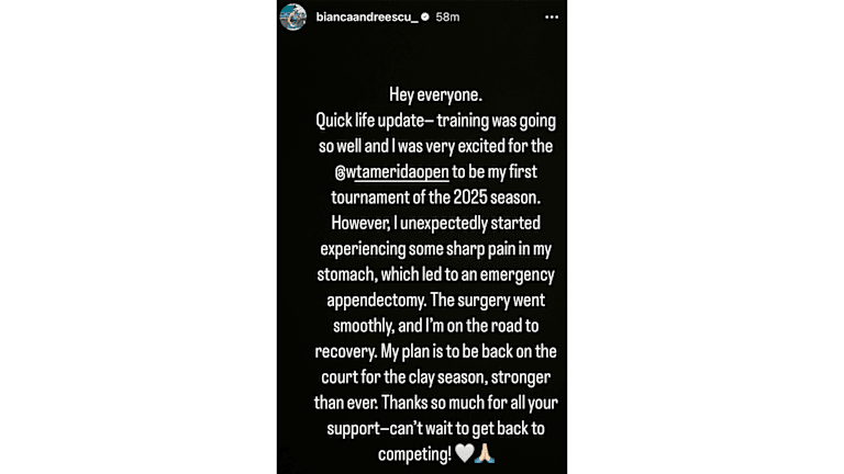 Andreescu a partagé les nouvelles sur sa page Instagram officielle. (Ig / biancaandreescu_)