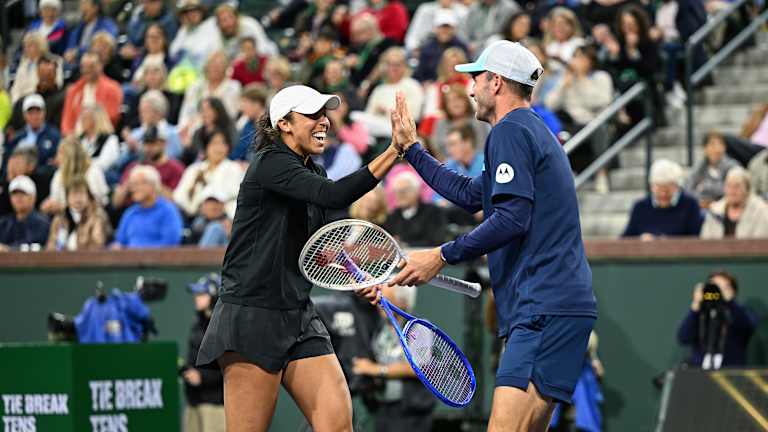 Madison Keys a pris le tribunal pour la première fois depuis sa victoire de l'Open d'Australie à la Eisenhower Cup, en partenariat américain Tommy Paul.