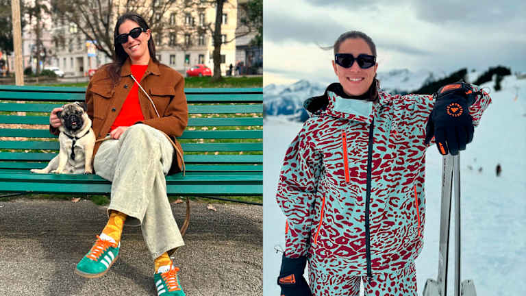 Muguruza avec Pug Gordi à Genève et frappant les pentes dans Gstaad.