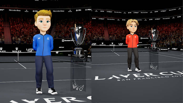 Casper Ruud Europe et Taylor Fritz de Team World ont des avatars numériques dans «Laver Cup Animated».