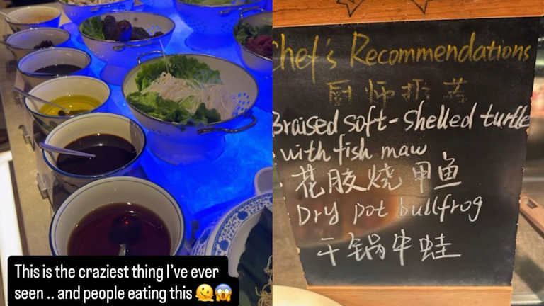 Taylor Townsend a été surpris par plusieurs plats lors d'un dîner buffet en Chine.