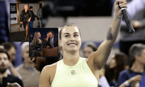 REGARDER : Aryna Sabalenka signe le front de Jimmy Fallon lors de la visite de « Tonight Show »