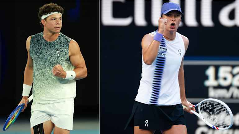 Ben Shelton et Iga Swiatek dans On