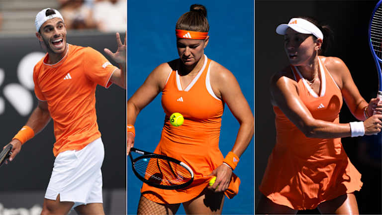 Francisco Cerundolo, Karolina Muchova et Jessica Pegula en Adidas