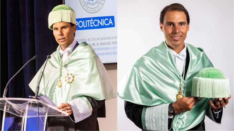 Nadal a reçu un doctorat honorifique pour l'excellence dans le sport de l'Universidad Politécnica de Madrid.