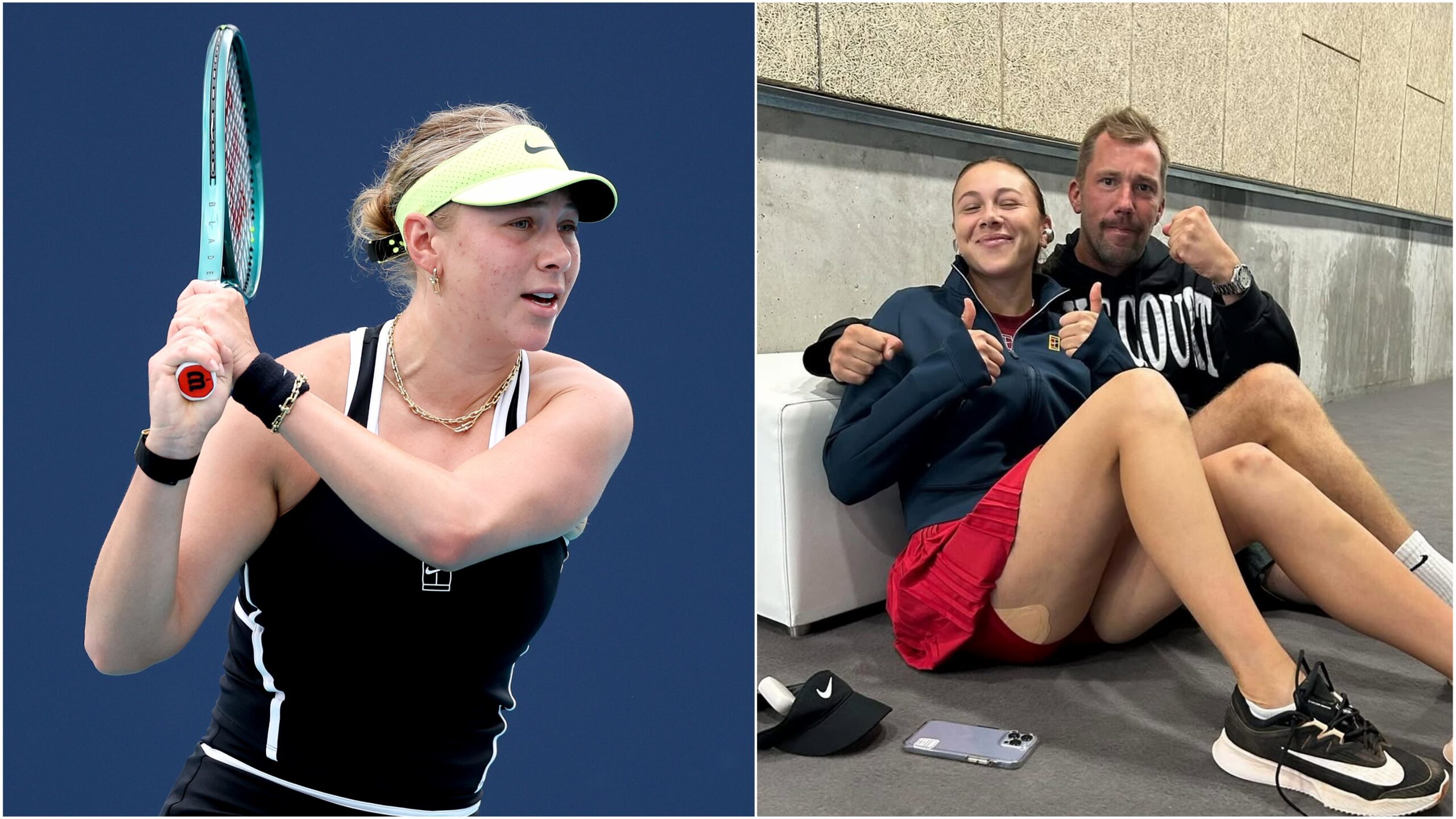 Amanda Anisimova remercie l'entraîneur Rick Vleeshouwers "de m'avoir d'abord traitée comme un humain" après s'être séparé