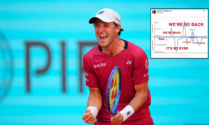 Casper Ruud sauve deux balles de match pour renverser Stefanos Tsitsipas, qui résume l&rsquo;agonie de Madrid avec un mème