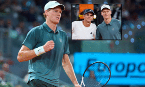 Jannik Sinner enseigne l&rsquo;adolescent espagnol Rafael Jodar lors de la première confrontation à l&rsquo;Open de Madrid