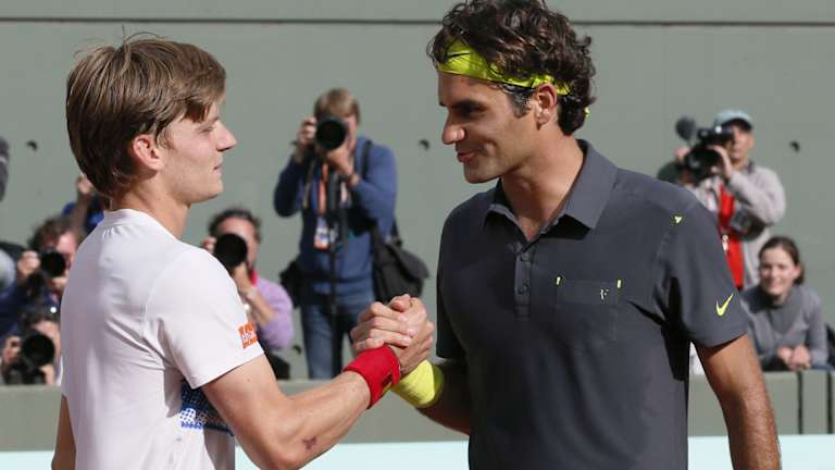 David Goffin a battu Roger Federer en tant que perdant chanceux de 21 ans en 2012.